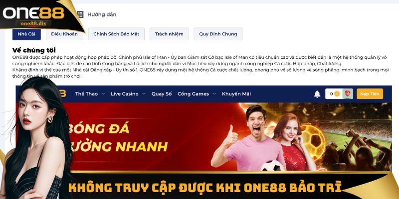 Hệ thống bảo trì thường gặp tình trạng không truy cập cược